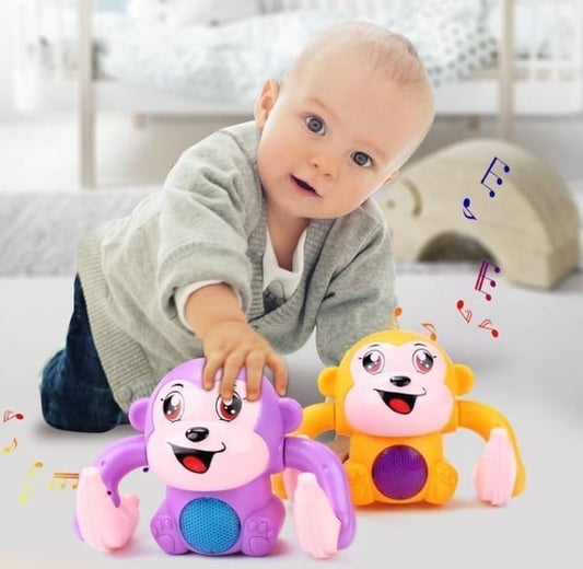 🐒Early infant electric flip and head monkey toys