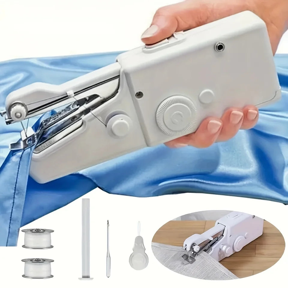 1pc Mini Portable Handheld Sewing Machine, Quick Stitch Tool for Fabric, Cloth, Clothing