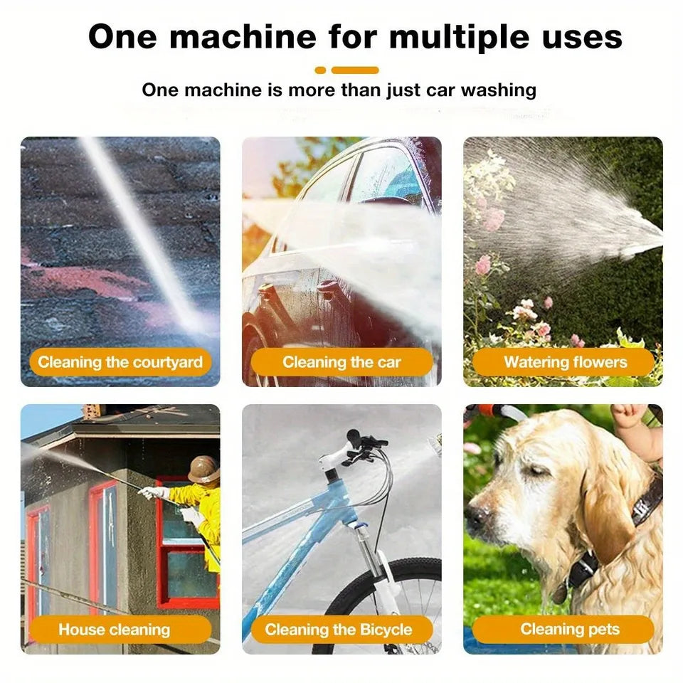 50Bar Cordless High Pressure Car Washer Spray Water Gun Foam Generator Water Gun Spray Cleaner Car Washing Machine for Home