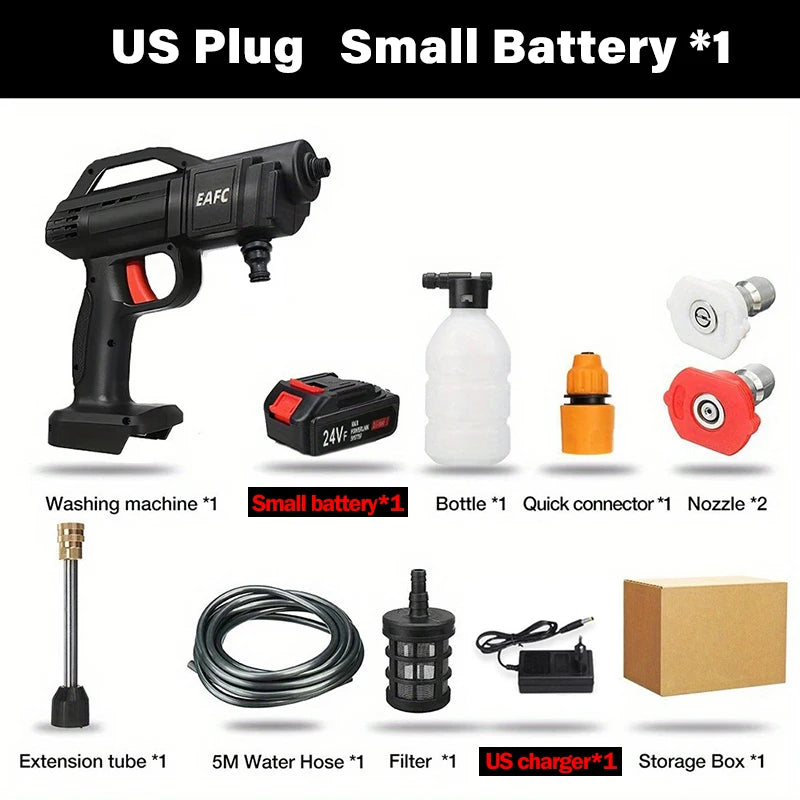 50Bar Cordless High Pressure Car Washer Spray Water Gun Foam Generator Water Gun Spray Cleaner Car Washing Machine for Home